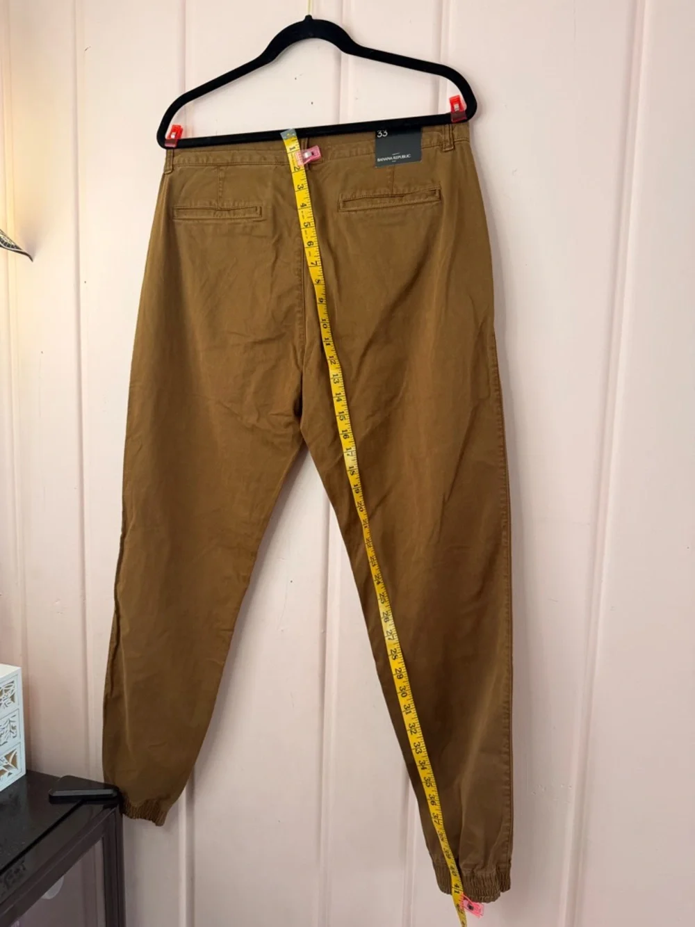 Banana Republic Tan Brown Men's Chinos with Elastic Cuff sz33